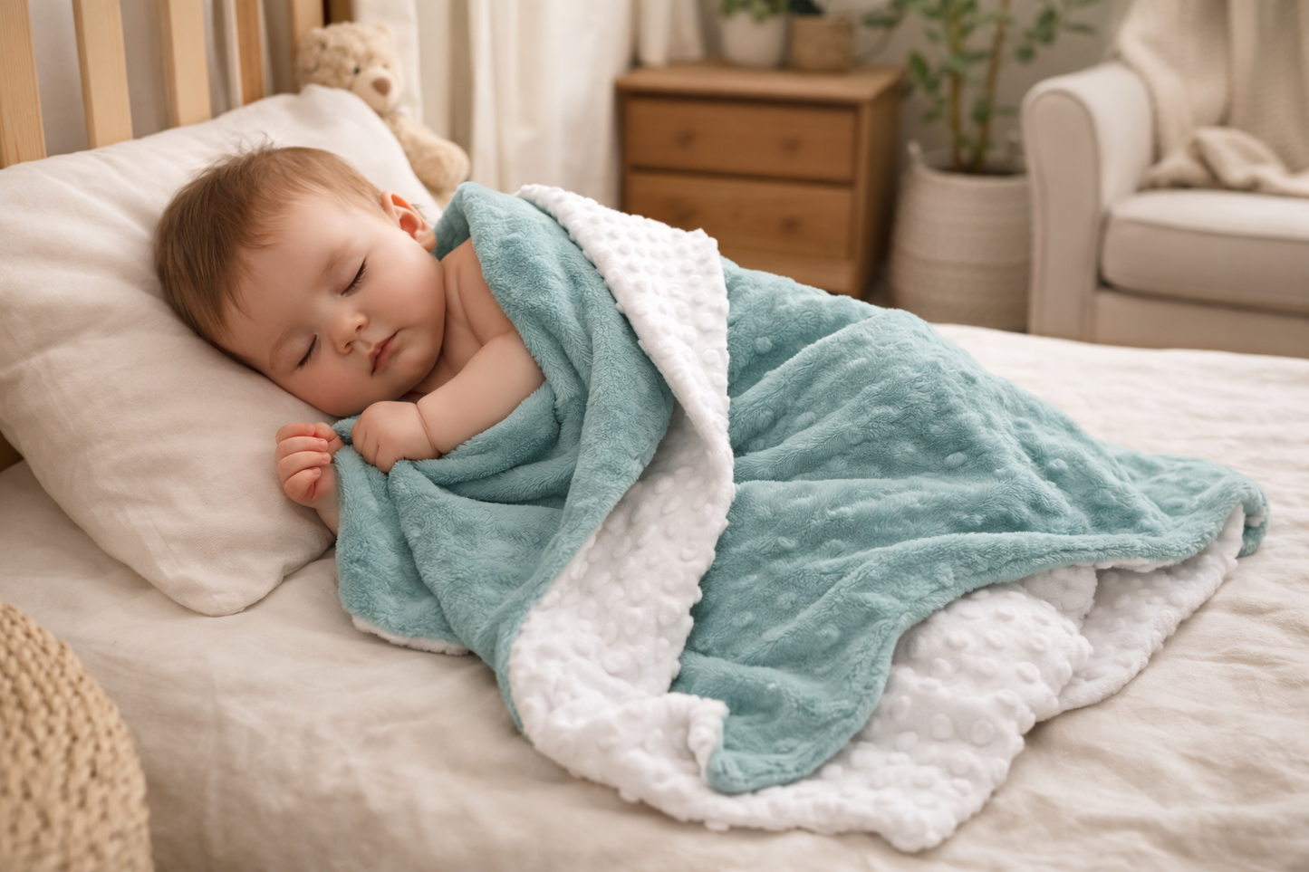 Teal Appeal Minky Blanket