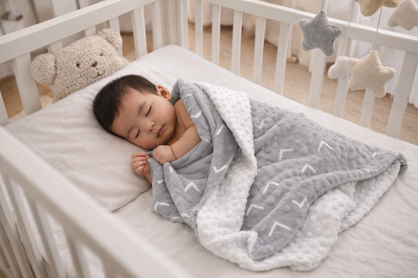 Gray Arrow Minky Blanket