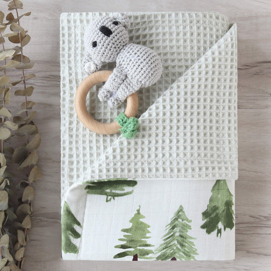 Woodland Whispers Muslin/Waffle Blanket