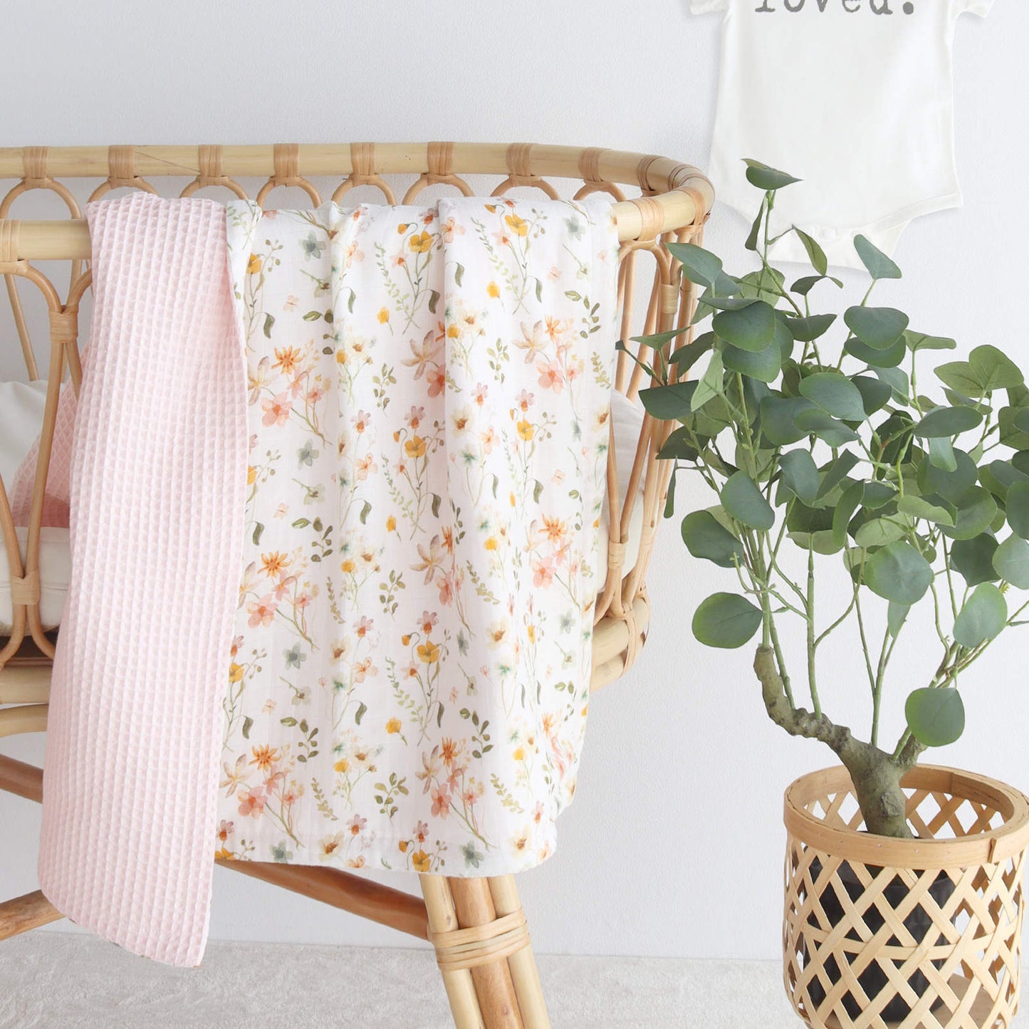 Daisy Dreams Muslin/Waffle Blanket