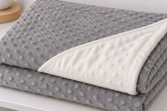Gentle Gray Minky Blanket