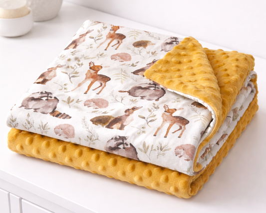 Forest Friends Minky Blanket