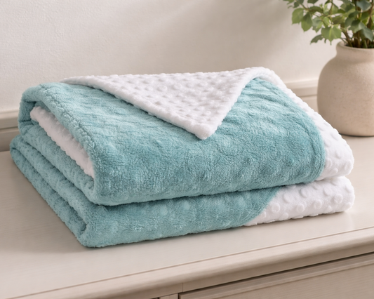 Teal Appeal Minky Blanket