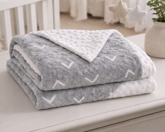 Gray Arrow Minky Blanket