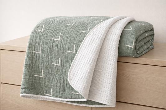 Green Arrow Muslin/Waffle Blanket