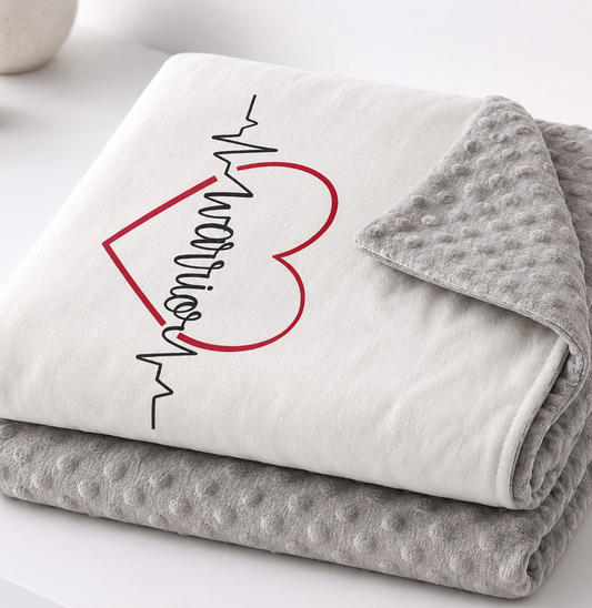 Heart Warrior Minky Blanket