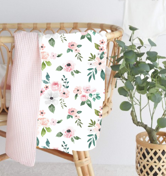 Floral Muslin/Waffle Blanket