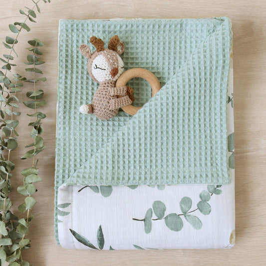 Blooming Bliss Muslin/Waffle Blanket