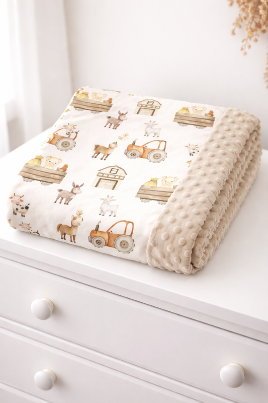 Farm Friends Minky Blanket