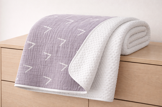 Gray Arrow Muslin/Waffle Blanket
